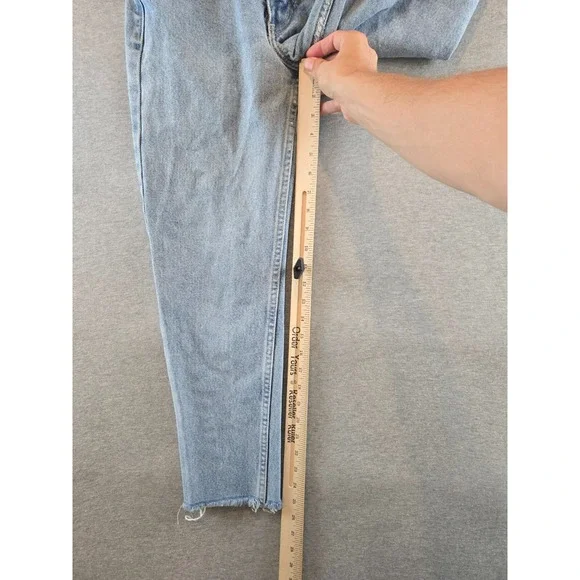 American Apparel Jeans Womens 26 Light Wash Relaxed Fit‎ Mushrooms Cactus Fray - Picture 5 of 14